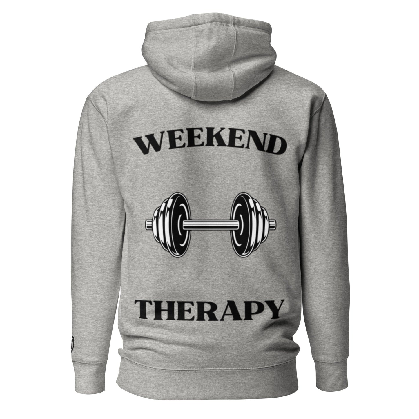 Weekend Therapy Weightlifting Hoodie – Heavy Dumbbell Edition by Weekend Therapy™ – Weekend Therapy Clothing