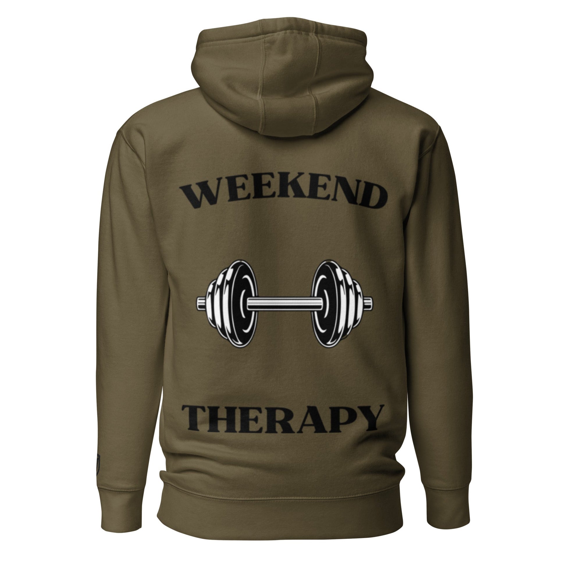 Weekend Therapy Weightlifting Hoodie – Heavy Dumbbell Edition by Weekend Therapy™ – Weekend Therapy Clothing