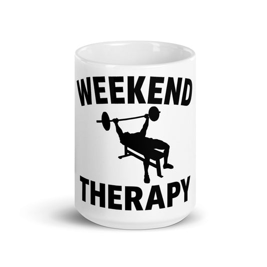 Weekend Therapy Weightlifting Mug – Bench Edition by Weekend Therapy™ – Weekend Therapy Clothing