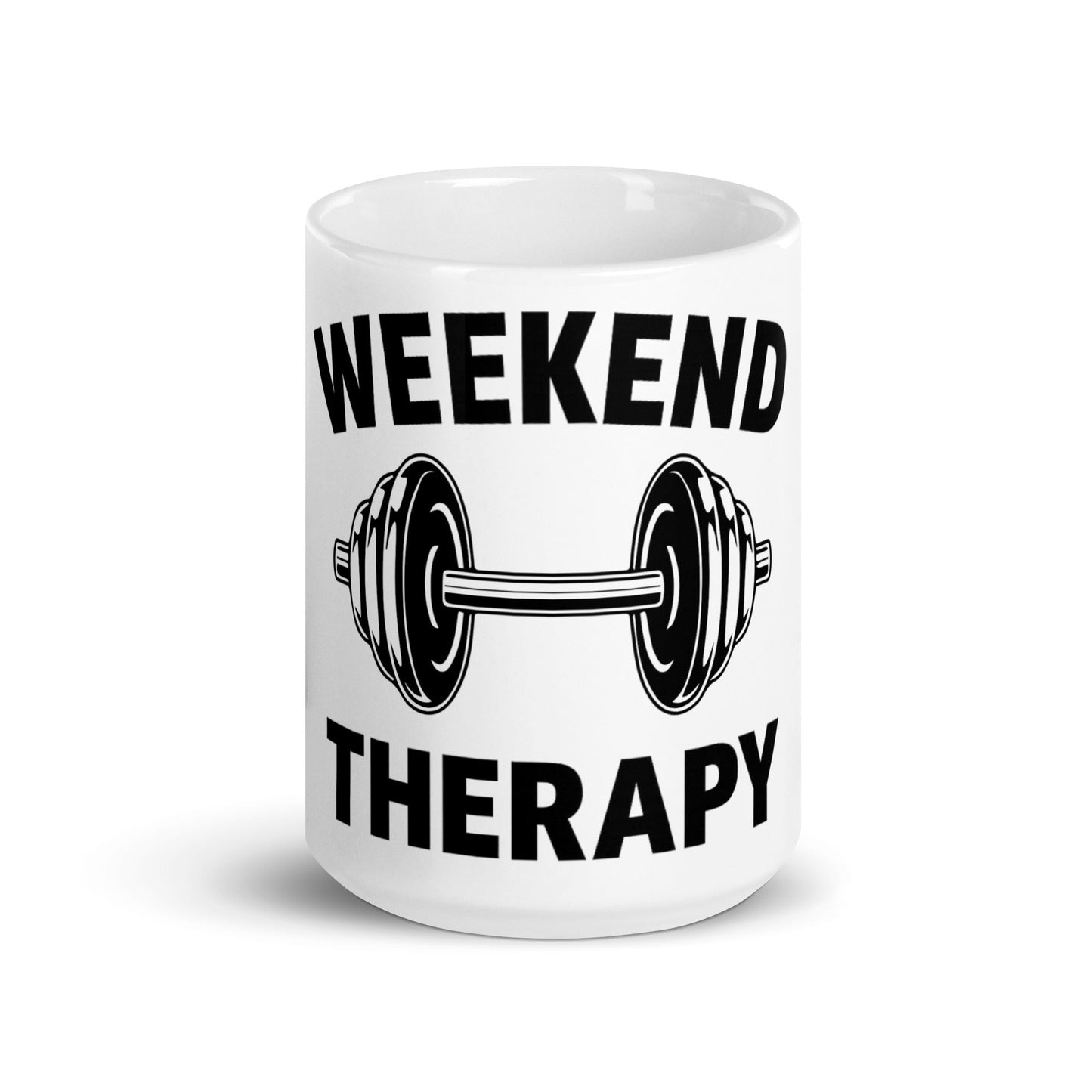 Weekend Therapy Weightlifting Mug – Heavy Dumbbell Edition by Weekend Therapy™ – Weekend Therapy Clothing